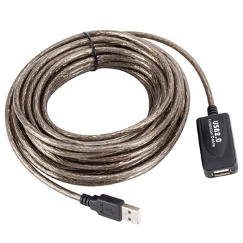 удлинительный кабель-ретранслятор USB 2.0 длиной 10 м от мужчины к женщине с усилителем сигнала