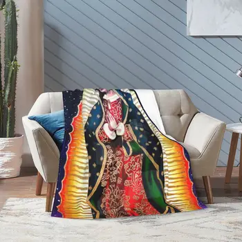 Фланелевое флисовое одеяло Девы Марии для детей, подростков и взрослых, мягкое, уютное, теплое, пушистое
