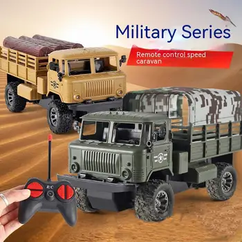 Электрический военно-транспортный автомобиль с дистанционным управлением, Четырехпозиционная зарядка, пульт дистанционного управления, внедорожник, детские игрушки